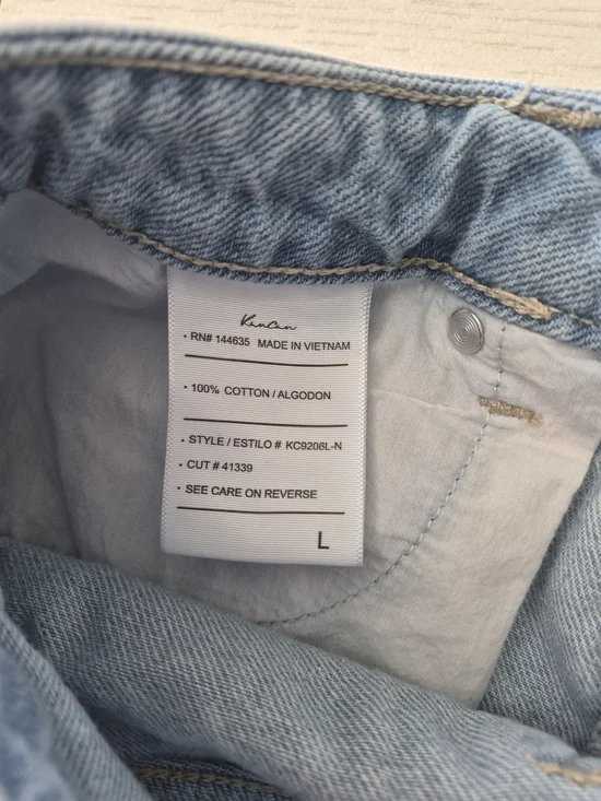 KanCan Light Blue Distressed Denim Shorts - Picture 4 of 4